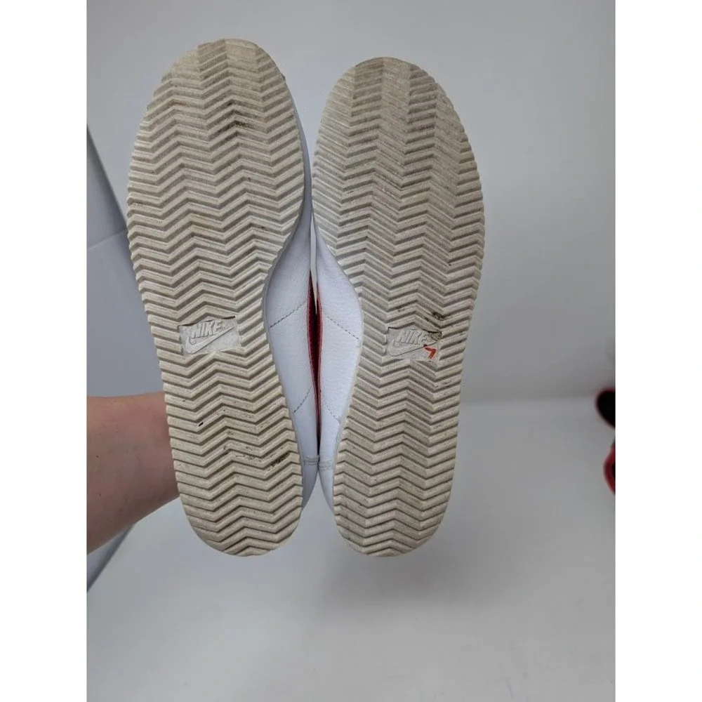 Nike Classic Cortez Leather Forrest Gump White Red Blue Sneakers Men's 8.5